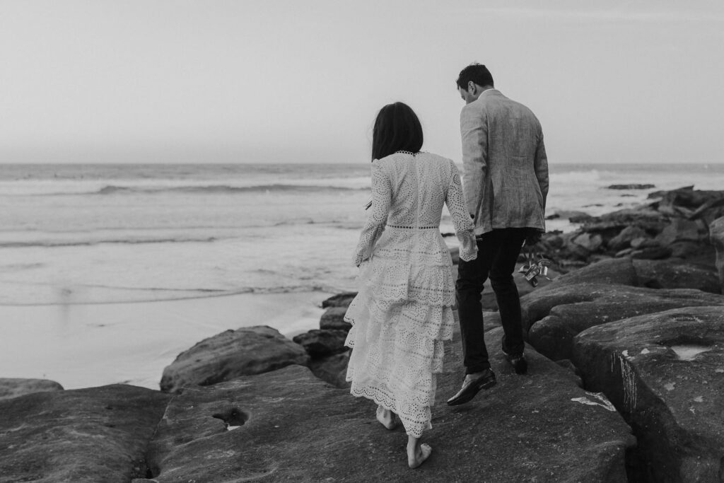 bride and groom portrait byron bay beach wedding
