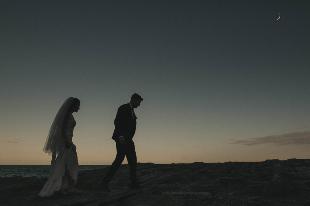 bride and groom portrait byron bay hinterland