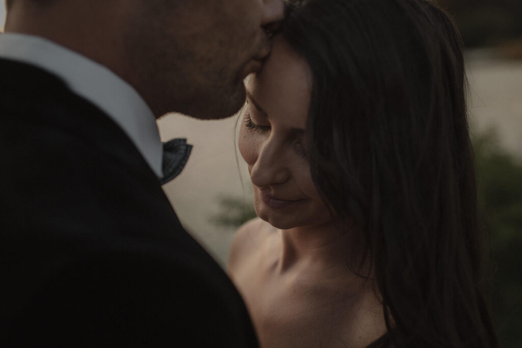 bride and groom portrait tasmanian wedding