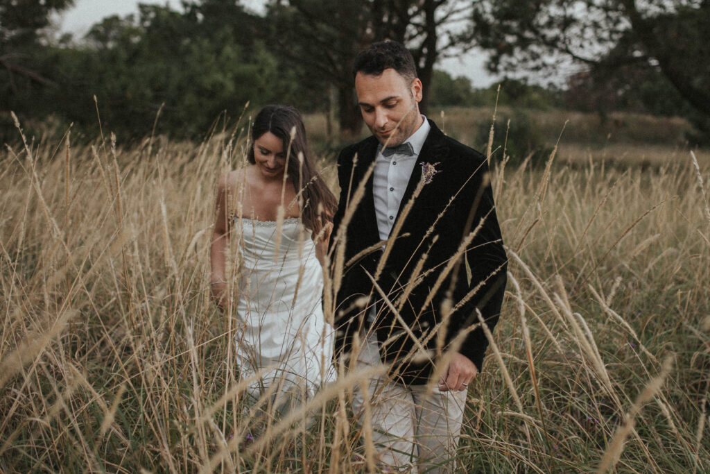 bride and groom portrait tasmanian wedding