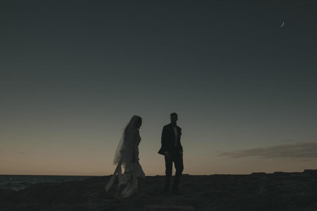 bride and groom portrait byron bay wedding
