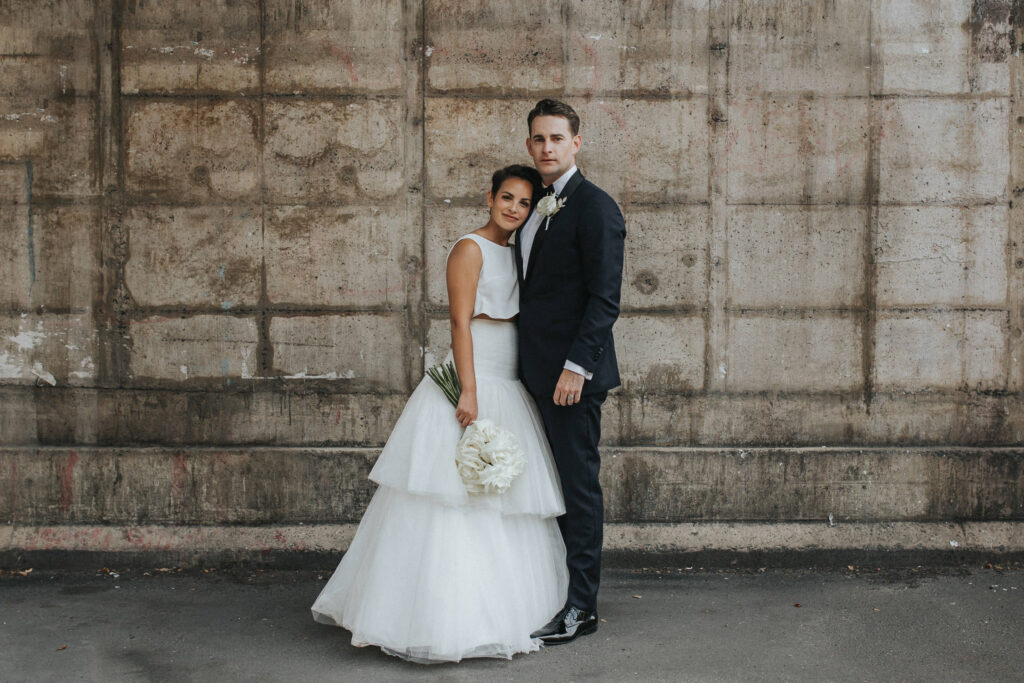 bride and groom portrait inner-west wedding