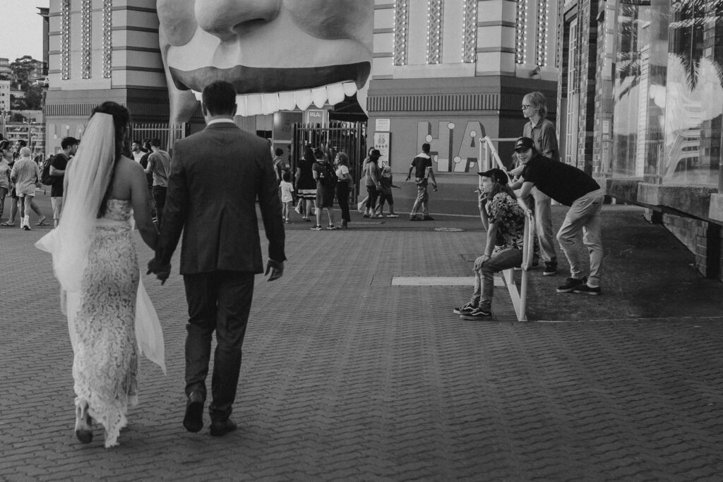 bride and groom portrait candid wedding