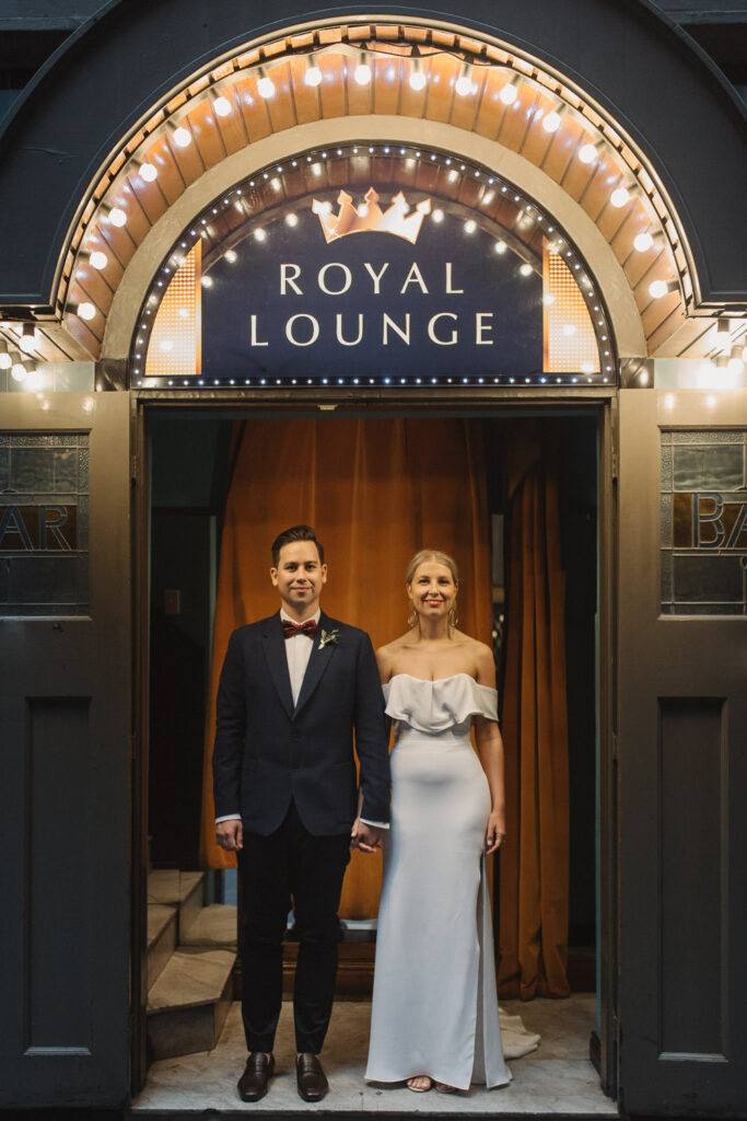 bride and groom portrait surry hills wedding