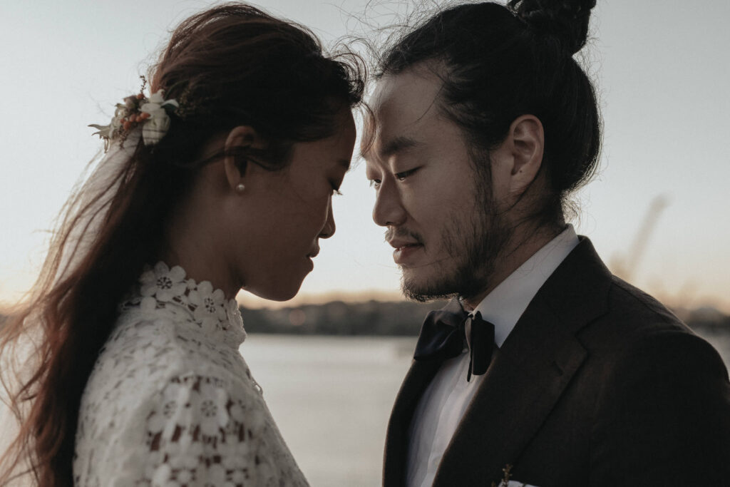 bride and groom portrait tokyo wedding